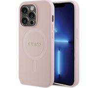 Guess GUHMP13XPSAHMCP Housse pour iPhone 13 Pro Max - rose Saffiano MagSafe Housse pour téléphone portable