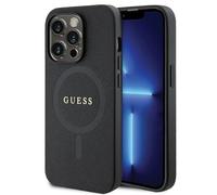 Guess GUHMP14LPSAHMCK Coque Rigide pour iPhone 14 Pro 6,1" Noir Saffiano