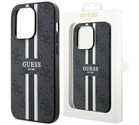 Guess GUHMP14SP4RPSK iPhone 14 6,1" noir/noir Hardcase 4G imprimé rayures MagSafe Étui pour téléphone portable