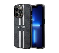 Guess GUHMP14XP4RPSK Coque rigide pour iPhone 14 Pro Max 6,7'' Noir à rayures imprimées 4G