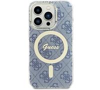 GUESS GUHMP15SH4STB Coque Rigide pour iPhone 15/14/13 6,1Bleu IML 4G