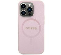 Guess GUHMP15SPSAHMCP Coque Rigide en Saffiano pour iPhone 15 6,1" Rose