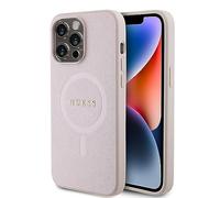 Guess GUHMP15XPSAHMCP Coque Rigide pour iPhone 15 Pro Max 6,7" Rose Saffiano