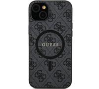 GUESS GUHMS24LG4GFRK Coque pour S24 Ultra S928 Noir Coque Rigide 4G Collection Cuir Métal Logo