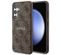 Guess Étui rigide GUHMS24SG4GFRW pour S24 S921 Marron – Collection Leather Metal Logo
