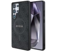 Guess - GUHMS25LG4GFRK - Leather 4G Colored Ring Classic Logo MagSafe Case Samsung Galaxy S25 Ultra noir