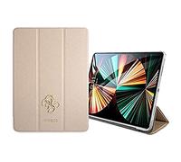 Guess GUIC12PUSASGO Étui de Protection pour iPad 12,9" 2021 Doré Collection Saffiano