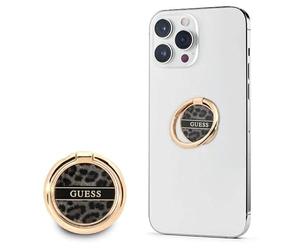 Guess GURSHCLEOK Support de Bague avec Fonction léopard Noir