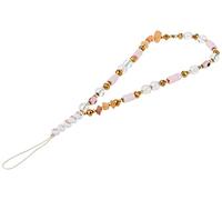 GUESS GustboHP Sangle pour téléphone portable Marron Perles Bohemia, taille unique, Acrylique, Agate