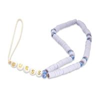 GUESS Gustpearu Bracelet pour téléphone portable avec perles Heishi Violet, x, Acrylique, Agate