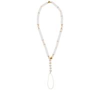 GUESS Gustpearw Bracelet pour téléphone portable Blanc Perles Heishi, x, Acrylique, Agate