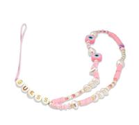 GUESS GUSTSHPP Bracelet pour téléphone portable avec perles roses, x, Métal, Agate