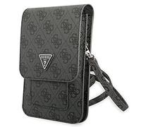 Guess Guwbsatmgr Saffiano Triangle Bi-Fold Portefeuille Unisexe Gris, Noir, x