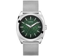 GUESS Montre à affichage analogique 'Marshall' vert foncé / argent, Taille One Size