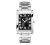 Guess Montre Homme Clyde GW0896G1, Quartz, 34 mm, Bracelet acier inoxydable argent, Cadran noir