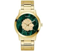 Guess Montre Monarch GW0958G2 pour homme – Acier inoxydable doré, cadran vert 44 mm