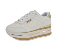 Guess Hansin pour femme, Blanc/doré 146, 39 EU