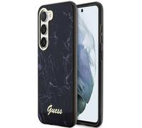 Guess Hard-Case Marbre Noir Or Logo pour Samsung Galaxy S23+ Plus Étui