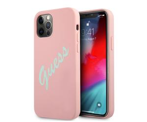 Guess Hardcase Coque de Protection Vintage en Silicone pour iPhone 12/12 Pro 6,1' Rose