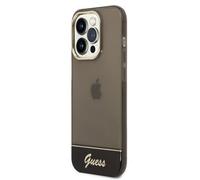 Guess Hardcase Coque Outline Translucide Pour IPhone 14 Pro Max 6,7" Noir