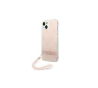Guess Hardcase Pink 4G Print Strap Collection avec dragonne pour iPhone 14 Plus 6,7