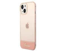 Etui Guess do iPhone 14 Plus 6,7 ró?owy/pink hardcase Translucent