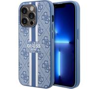 Guess HC MagSafe 4G Printed Stripes Blau iPhone 13 PRO