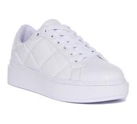 Guess Hilan Baskets en synthétique matelassé à lacets pour femmes en blanc (Blanc, 39) 40