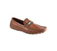 GUESS Homme Aarav Mocassin de Style Conduite, Cognac 210, 45 EU