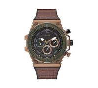 Guess, Homme, Accessoires, Brun, Taille: ONE Size Montre Analogique en Silicone Marron Quartz