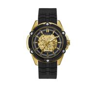 Guess, Homme, Accessoires, Noir, Taille: ONE Size Montre Automatique en Résine avec Boîtier Blanc