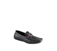 GUESS Homme Askers Mocassin de Style Conduite, Saffiano Noir 004, 41 EU