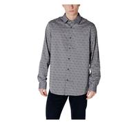 Guess, Homme, Chemises, Gris, Taille: L Ceinture Imprimée Élégante avec Fermeture à Bouton