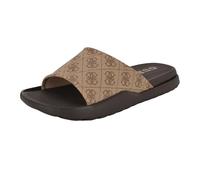 GUESS Homme Magaria Sandale Glissante, Logo Marron Clair Multi 230, 46 EU