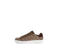 GUESS Homme NOLA Sneaker, Beige/Marron, 44 EU