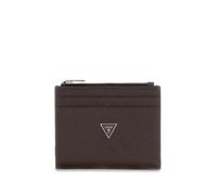 Guess Homme Portefeuille Bifold Milano Bifold Top Zip Marron Chêne Foncé/Gris