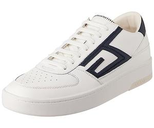 GUESS Homme Silea Plat Oxford, White Blue, 46 EU