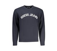 Guess, Homme, Sweatshirts et sweats à capuche, Bleu, Taille: M SweaT-shirt ras du cou à manches longues
