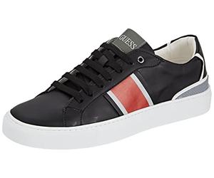 GUESS Homme TODI Low Sneaker, Noir et Rouge, 41 EU