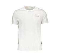 Guess, Homme, Tops, Blanc, Taille: 2XL T-shirt en coton à manches courtes avec poche