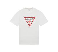 Guess, Homme, Tops, Blanc, Taille: S Iconic Tee
