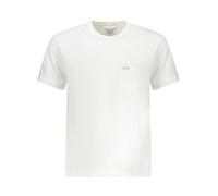 Guess, Homme, Tops, Blanc, Taille: XL T-shirt en Coton Blanc à Col Rond
