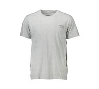 Guess, Homme, Tops, Gris, Taille: 2XL T-shirt Gris Classique avec Logo Col Rond