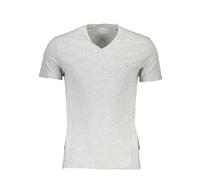 Guess, Homme, Tops, Gris, Taille: 2XL T-shirt Slim Fit Manches Courtes Gris