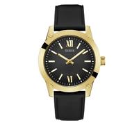 GUESS Hommes Analogique Quartz Montre avec Bracelet en Cuir GW0628G2
