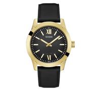 GUESS Hommes Analogique Quartz Montre avec Bracelet en Cuir GW0628G2