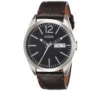 Guess Hommes Analogique Quartz Montre avec Bracelet en Cuir W0658G3