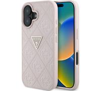 Guess Hot Stamp 4G Pattern Triangle Metal Logo Apple iPhone 16 rose