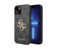 Guess Coque avec Logo en métal PU 4G pour iPhone 15 Gris - GUHCP15S4GMGGR