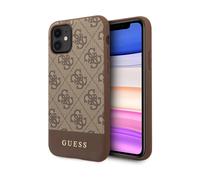 Guess Housse 4G Bottom Stripe Collection Marron - iPhone 11